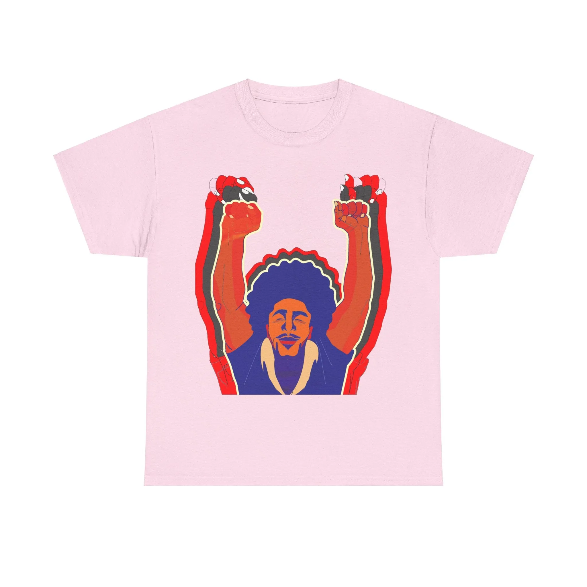 Afro Man Tripple Ace Fist Up - Unisex Heavy Cotton Tee