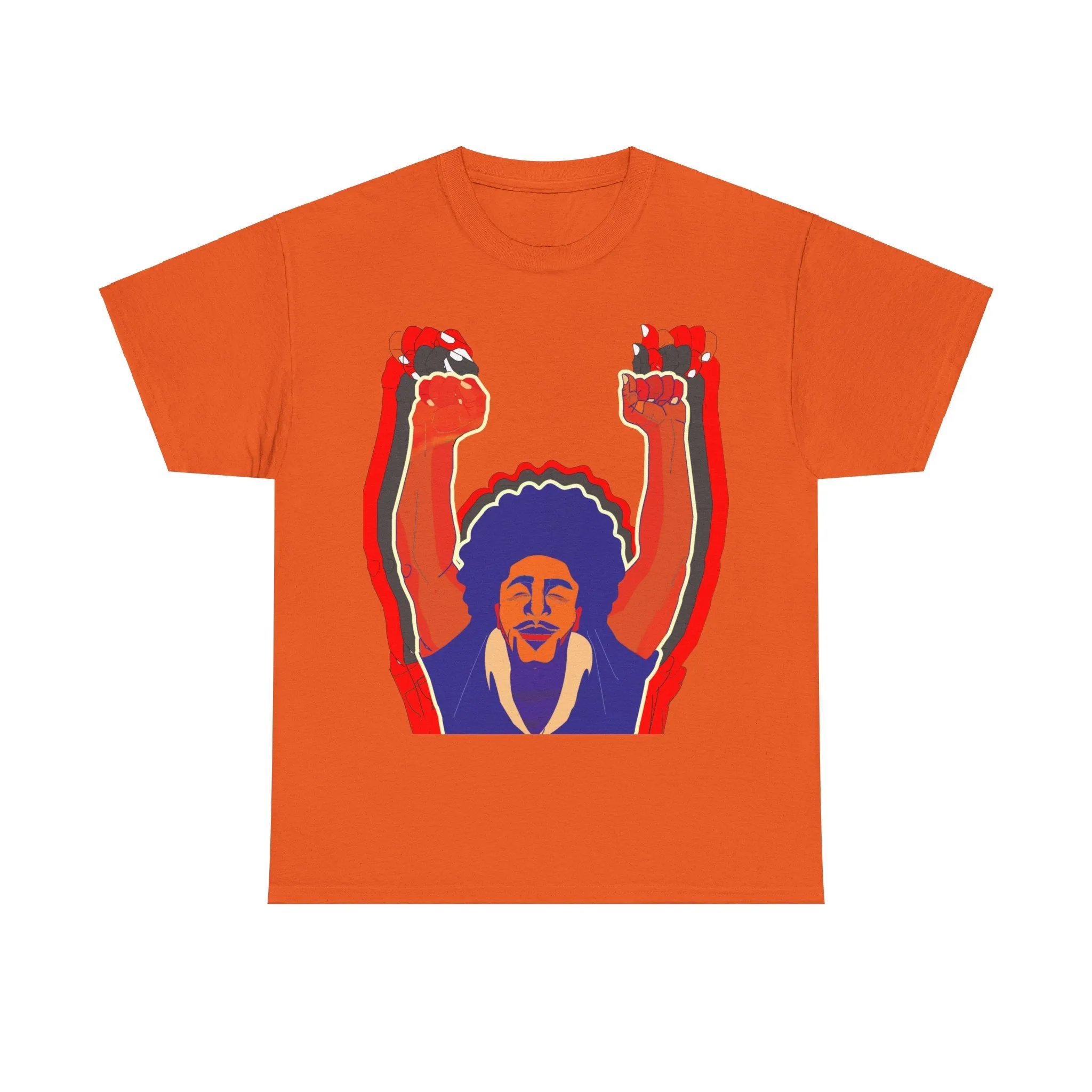 Afro Man Tripple Ace Fist Up - Unisex Heavy Cotton Tee