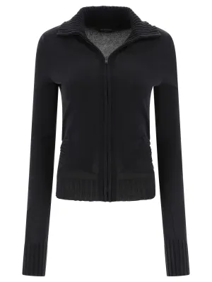 Balenciaga Knotted Bb Paris Icon Zippered Sweater