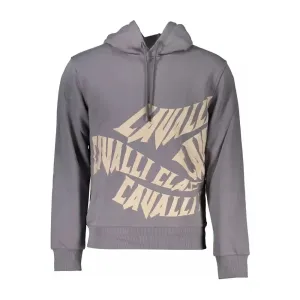 Cavalli Class Gray Cotton Men Sweater