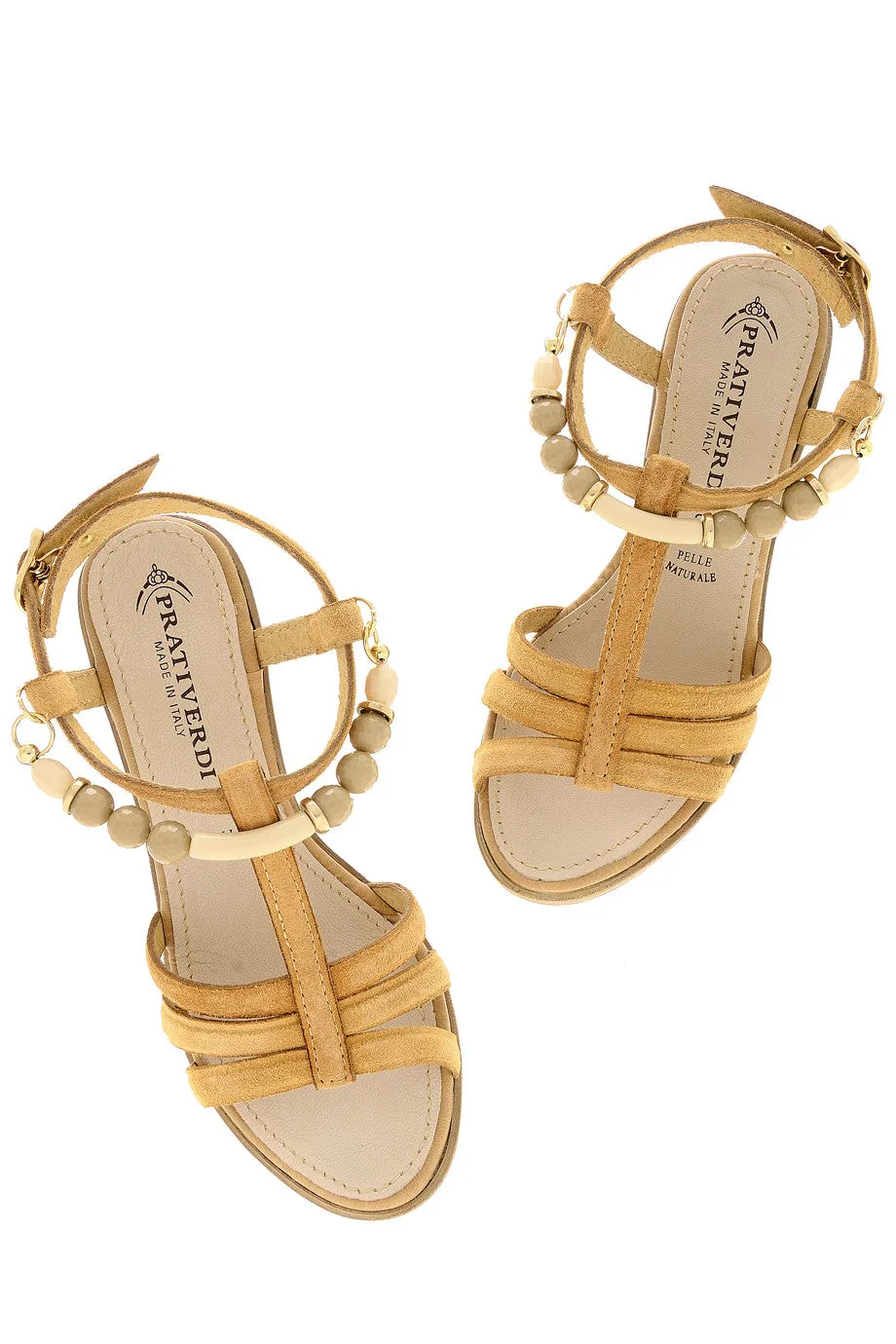 DARLENE Sandy T-Strap Platforms