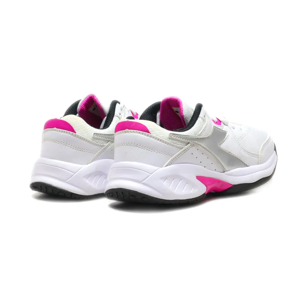 Diadora Smash 5 W Sport Shoes Leather White Colour For Kids