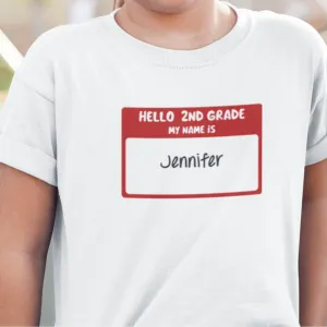 Hello 2nd Grade Youth 100% Cotton T-Shirt