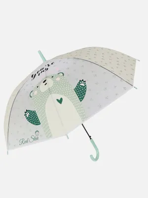 Little Surprise Box Translucent Kelly-Jo all over teddy paws Rain and All-season Umbrella for Kids & Adults.