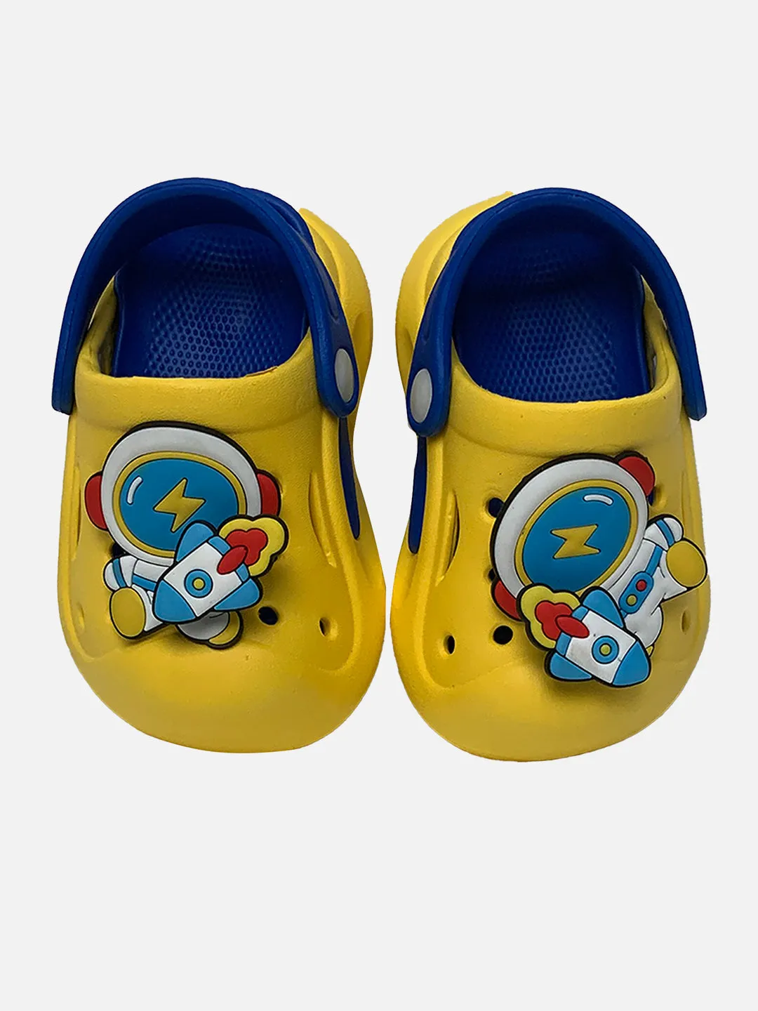 Little Surprise Box Yellow spinning rocket Slip on Clogs/Footwear for Toddlers & Kids