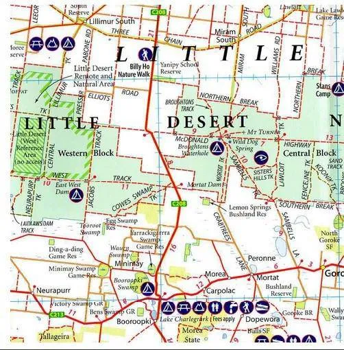 Meridian Victoria's Deserts 4WD Map