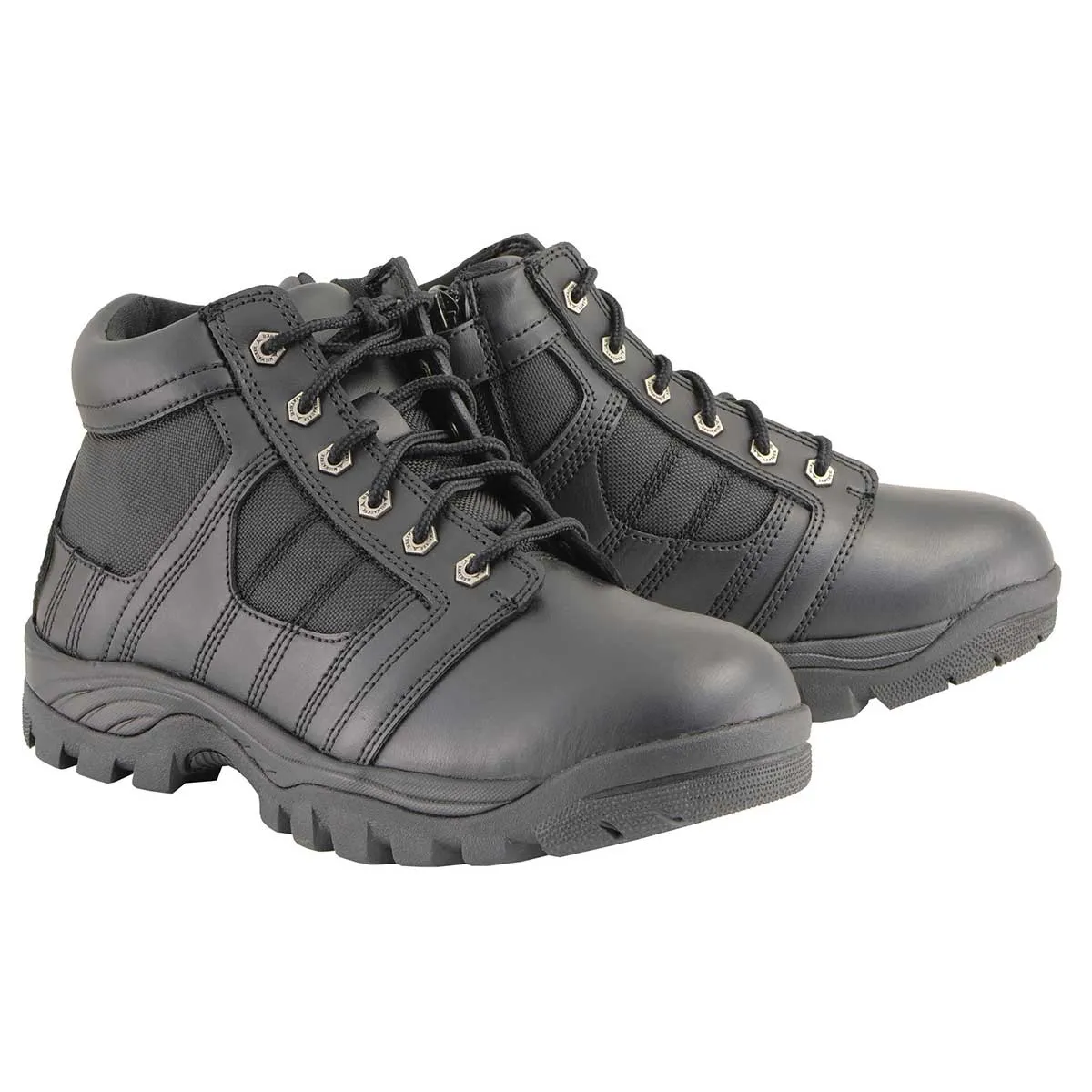 Milwaukee Leather MBM9131 Men’s Black Lace-Up Waterproof Work Shoes