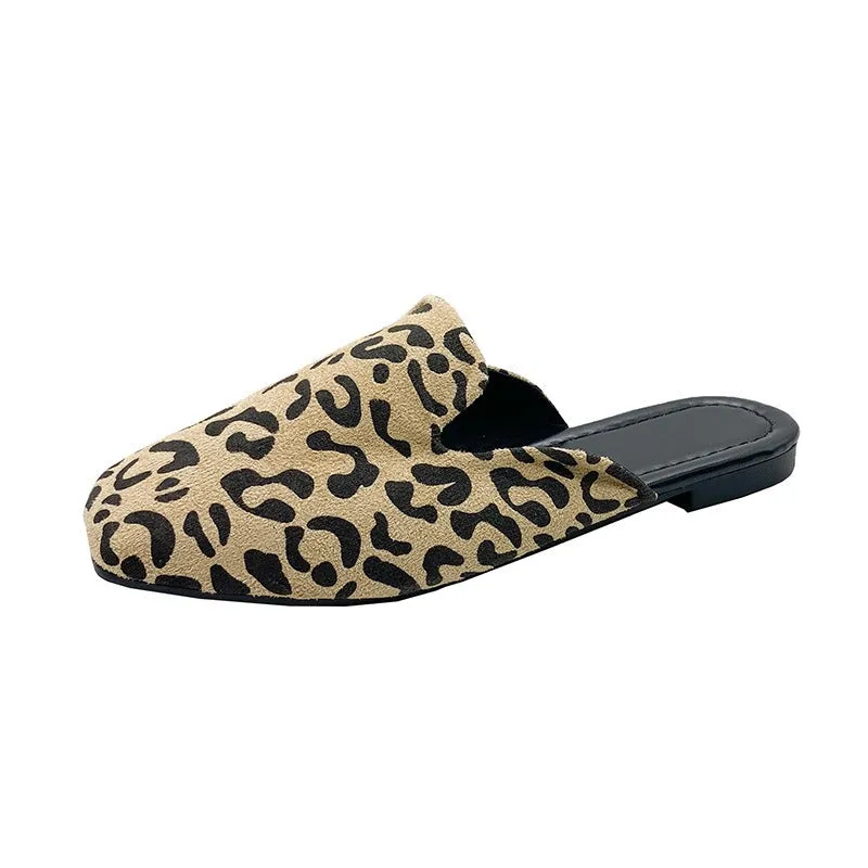 Pre Order:  Leopard Print Casual Slippers