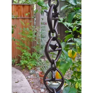 Rain Chain Aluminum Bird on a Wire- Bronze Powder Coated