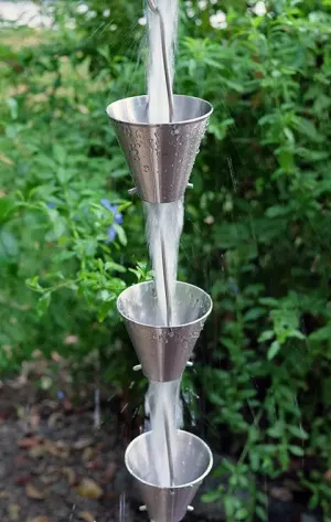 Rain Chain Stainless Steel Smooth Cups