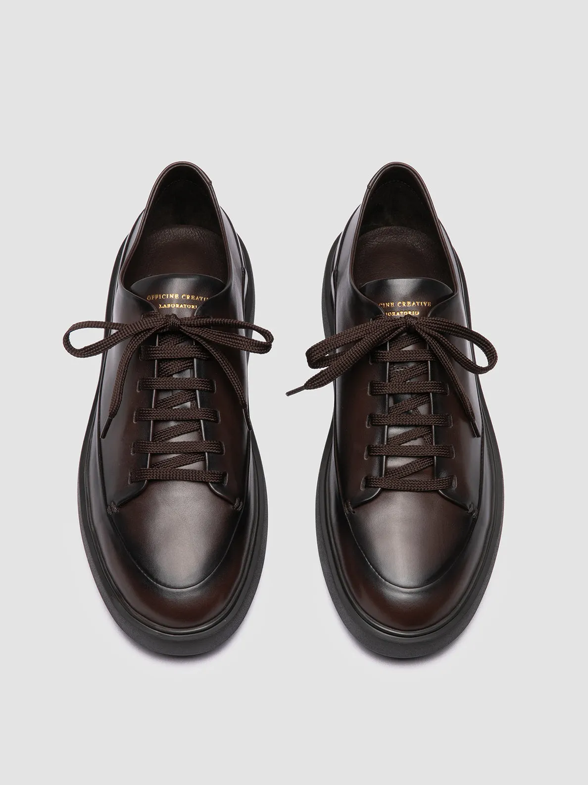 RELEASE 001 - Brown Leather Low Top Sneakers