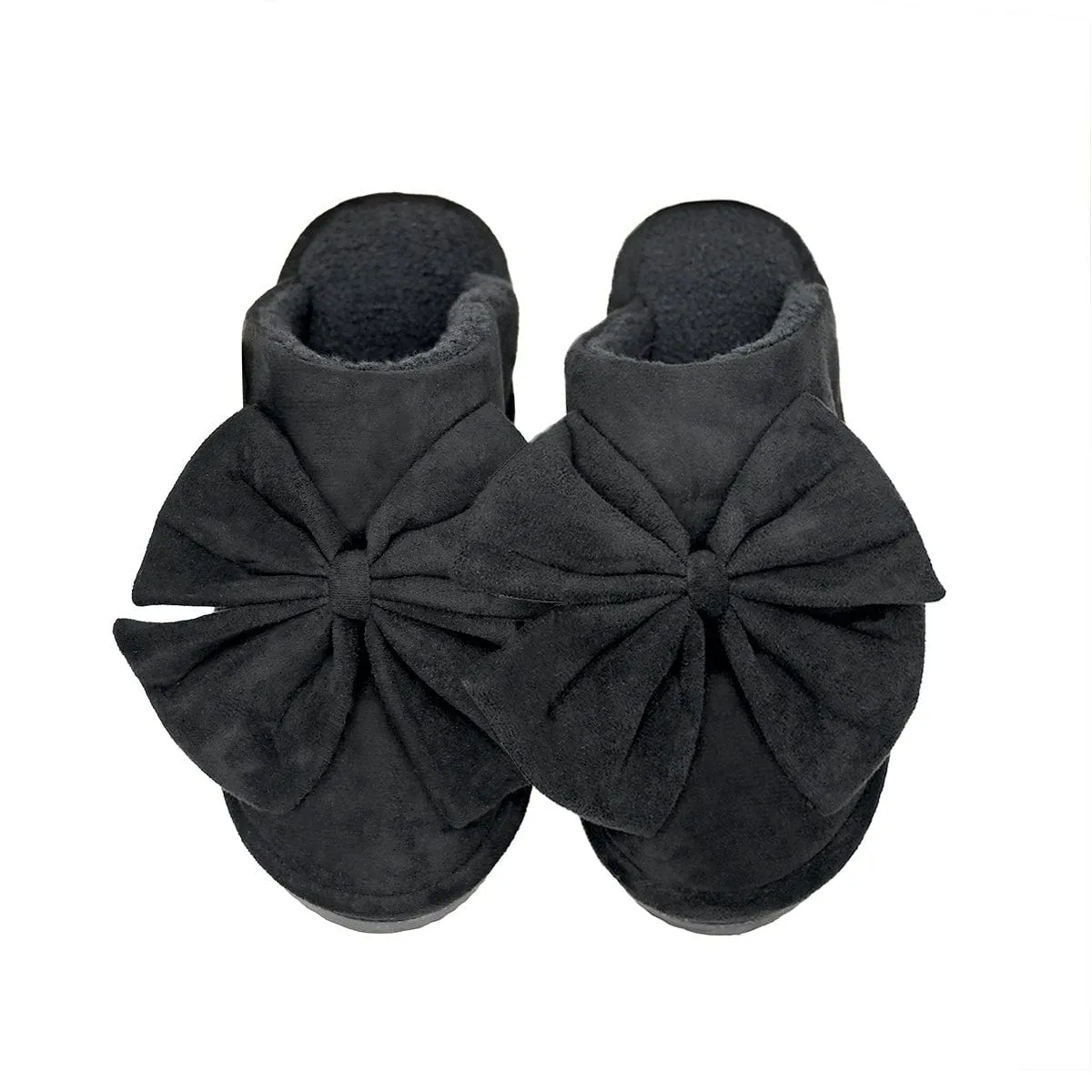 SPE0003 Suede Bow Slippers