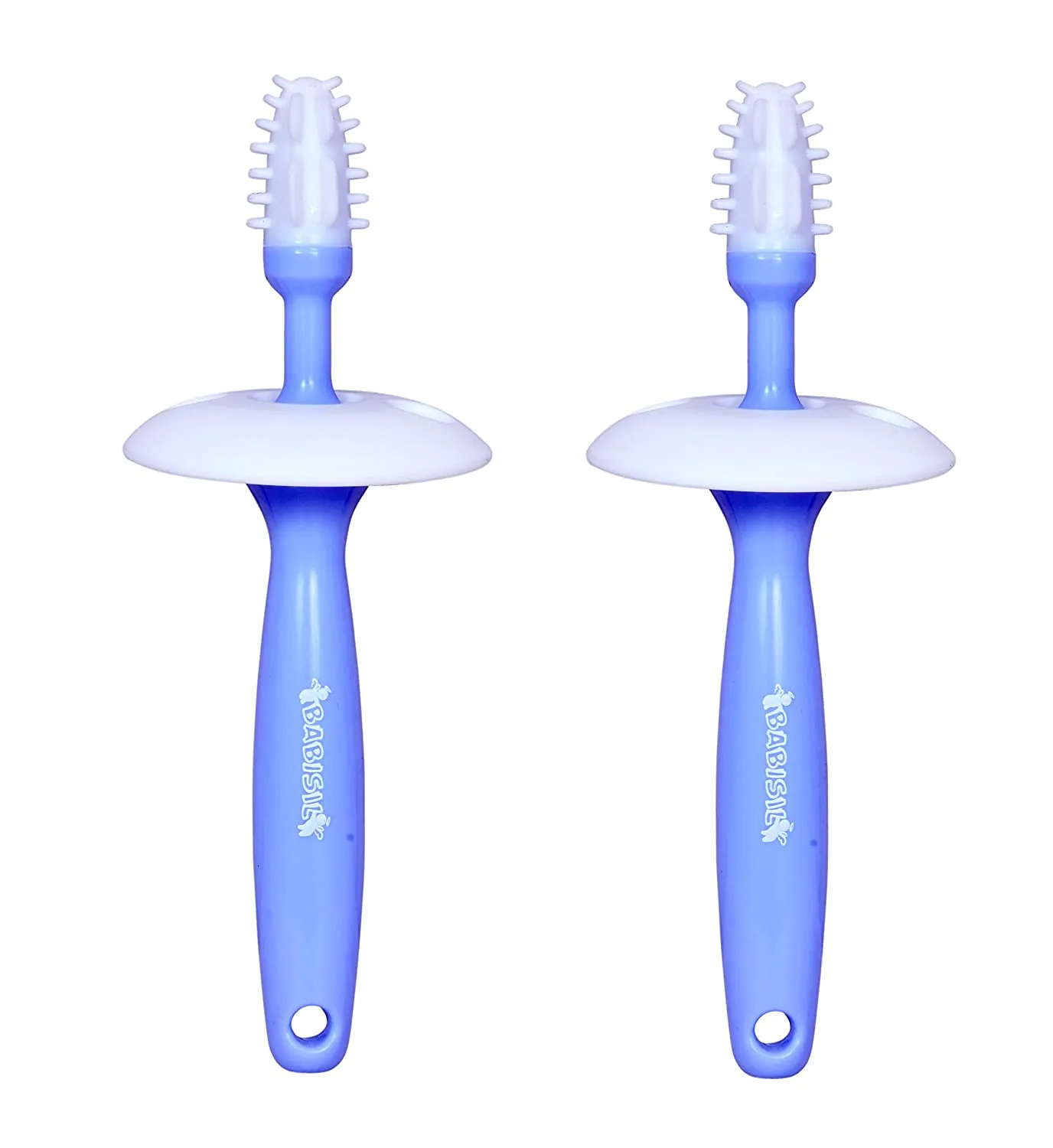 THE LITTLE LOOKERS Silicone Training Toothbrush with Soft Bristles, Gum Massager & Anti-Choking Shield| BPA Free Easy Grip Toothbrush for Babies/Kids/Toddlers