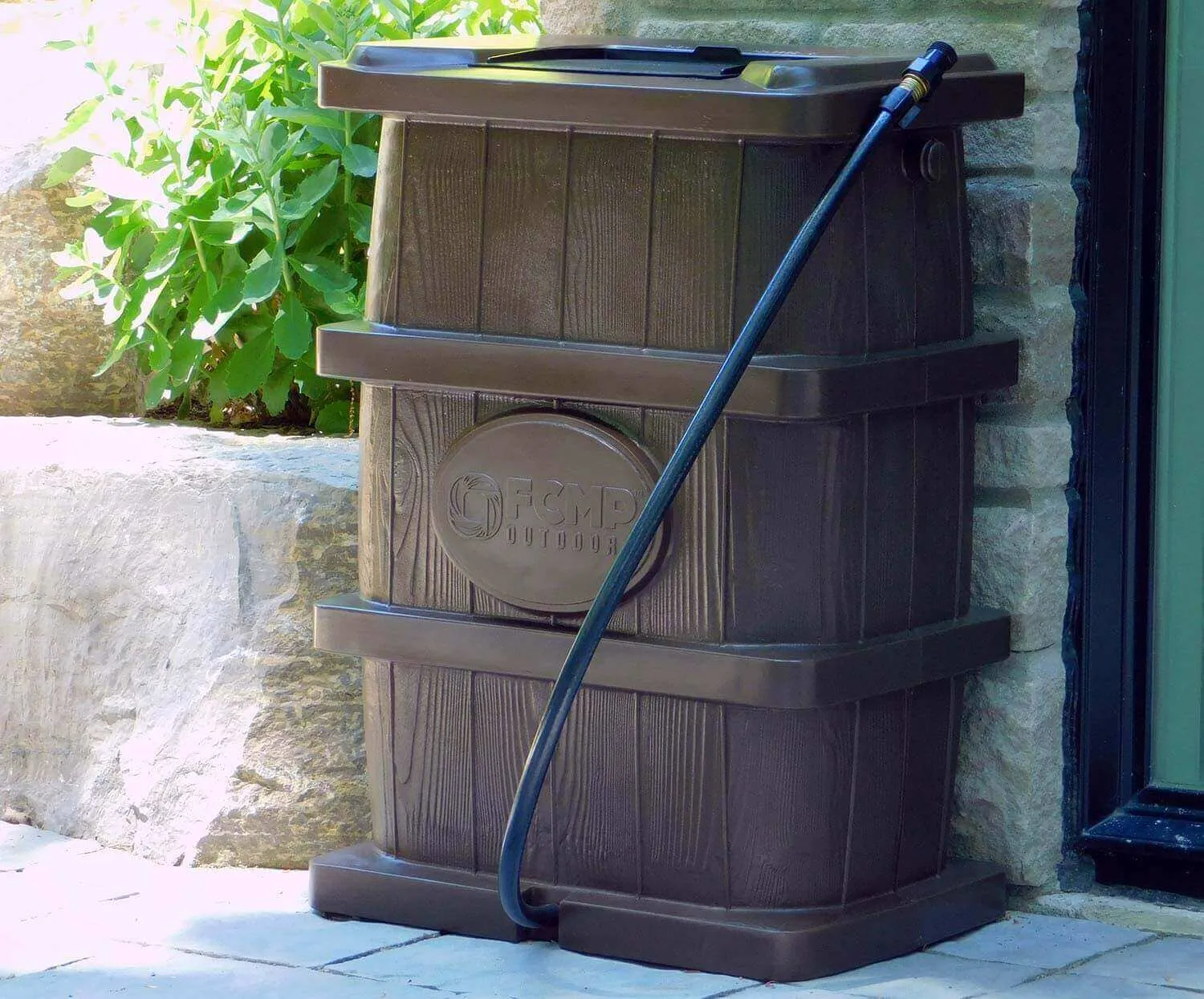 Wood Grain Rain Barrel WG4000-BRN