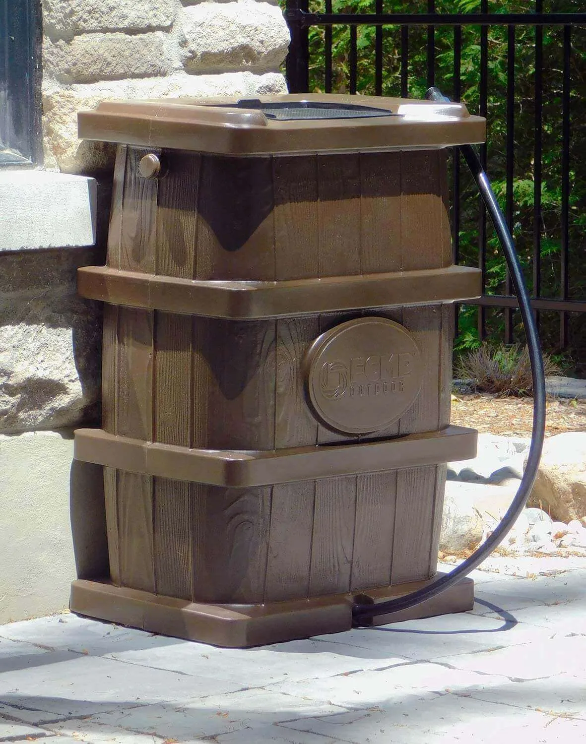 Wood Grain Rain Barrel WG4000-BRN