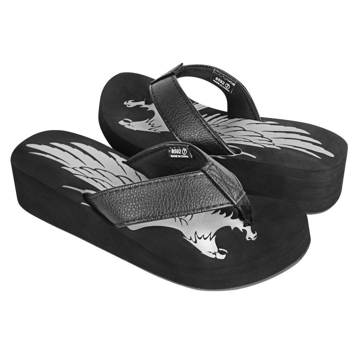 Xelement LU8592 Women's Black Eagle Sandals